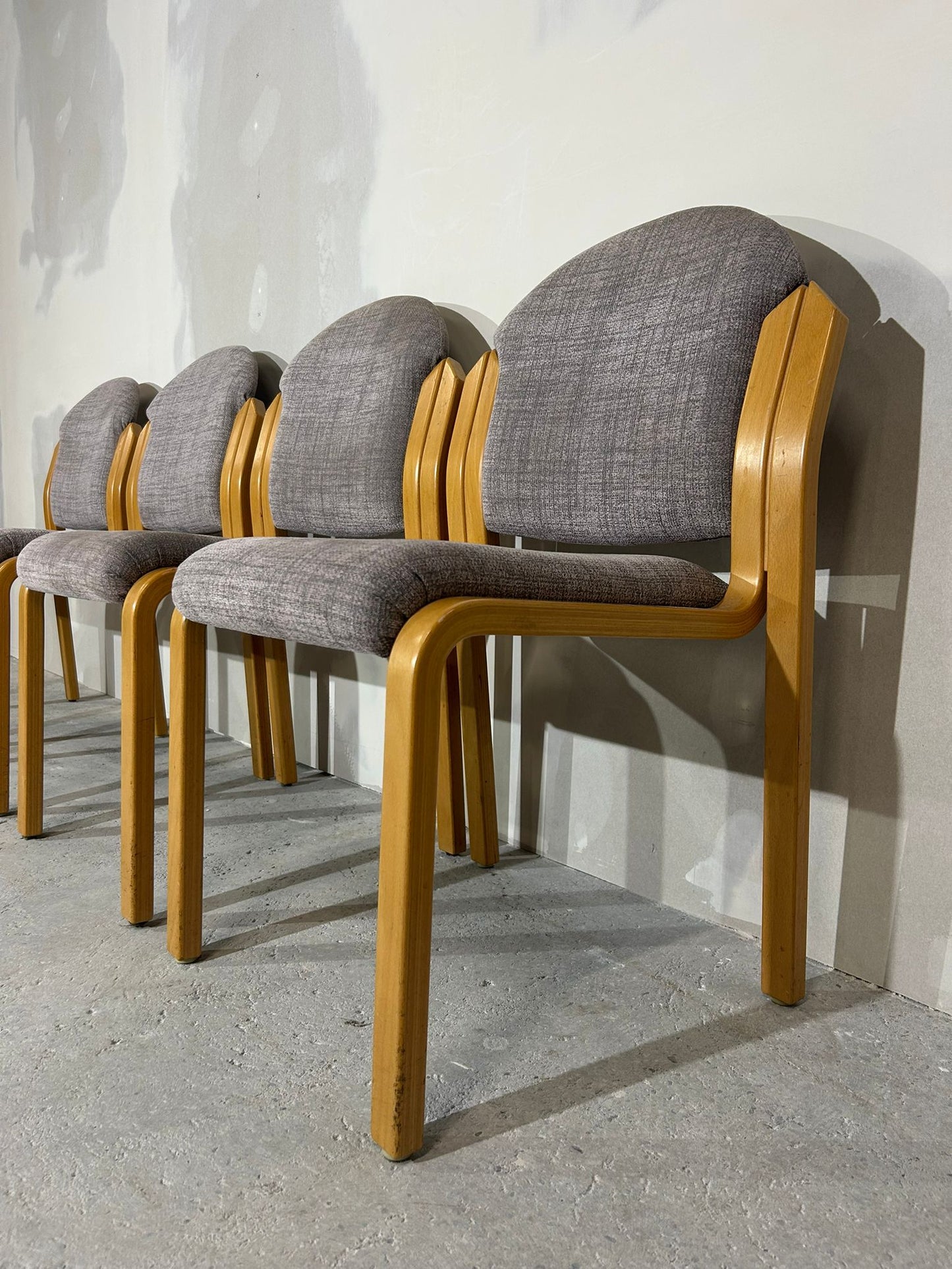 4er Set Polsterstühle Esszimmerstühle Büro Vintage Sessel