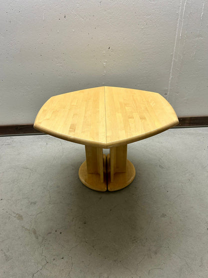 6 Eckiger Esstisch Erle mit 2 Einlegeplatten stabil Tisch