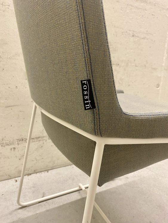 Tonic Metal - Stuhl Designermöbel Kufengestell Stoff Rossin