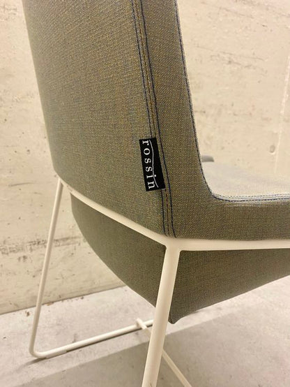 Tonic Metal - Stuhl Designermöbel Kufengestell Stoff Rossin