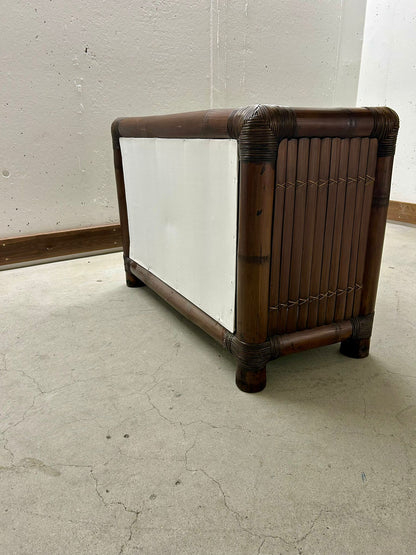 Italienische Kommode aus Bambus und Rattan 1960er