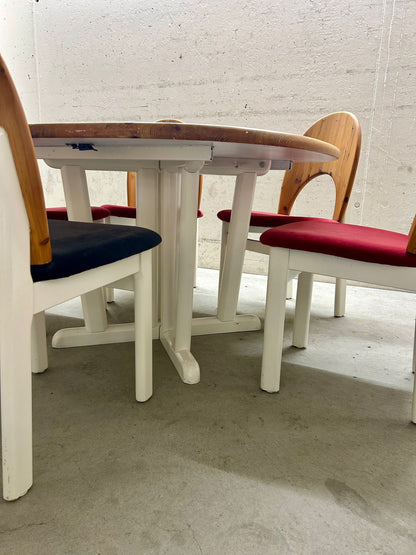 Tisch + 5 Essstühle von Niels Koefoed für Koefoeds