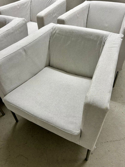 Moderne Ikea Klappsta Stoffsessel, weiss, guter Zustand