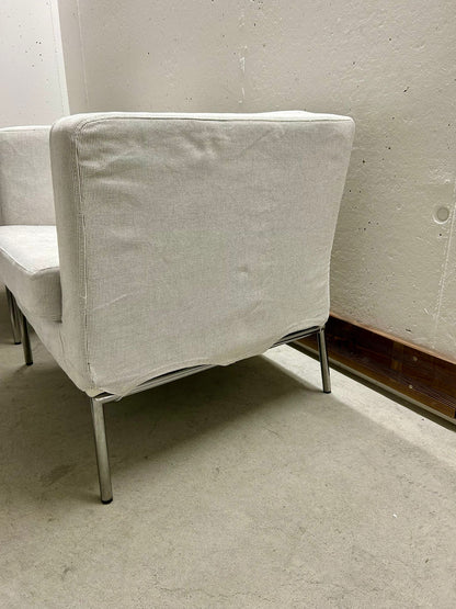 Moderne Ikea Klappsta Stoffsessel, weiss, guter Zustand