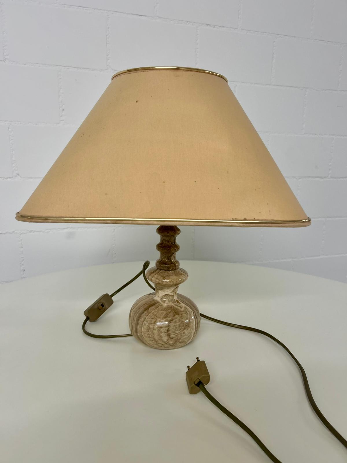 Vintage Marmor Lampe Tischlampe Nachttischlampe Marmorfuss