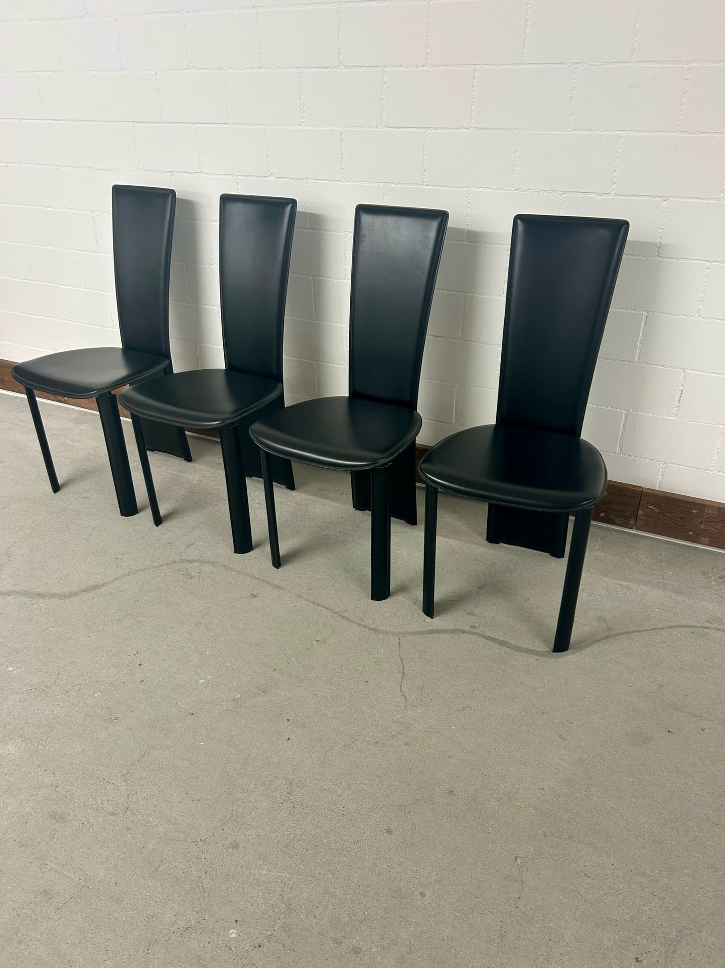 4 Design Stühle Leder Frag Psyra Handgefertigt Italien