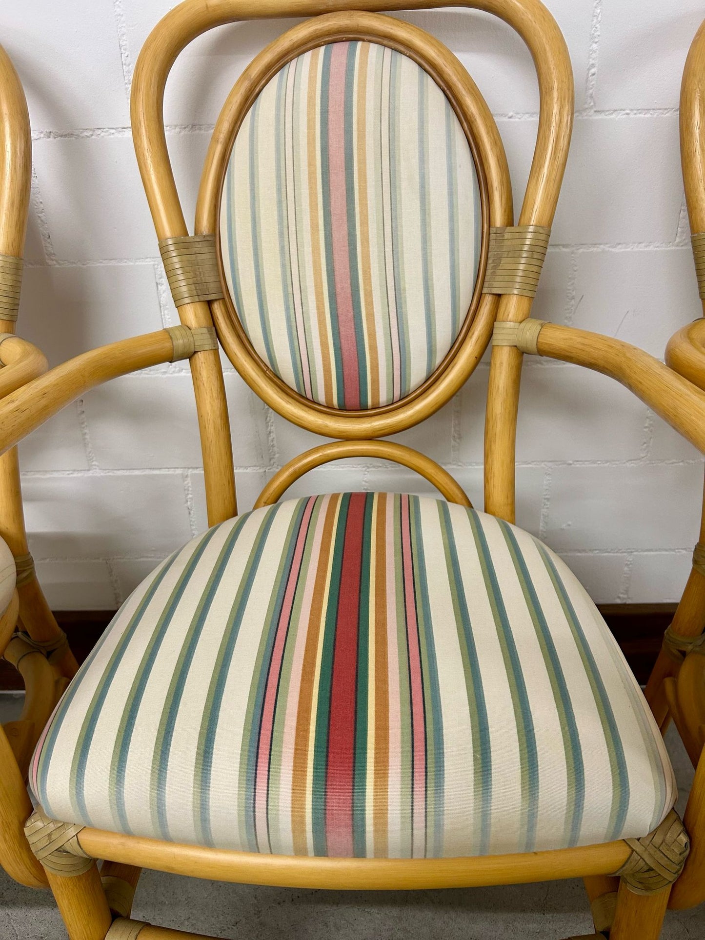 4 Bambus Stühle Esszimmer/ Garten Stühle Vintage 70er Jahre