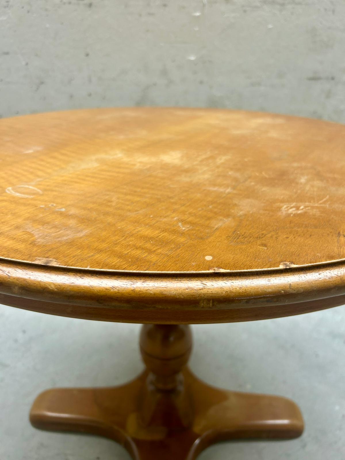 Runder Holz Tisch/Beistelltisch Vintage massiv