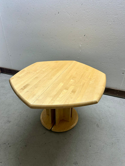 6 Eckiger Esstisch Erle mit 2 Einlegeplatten stabil Tisch