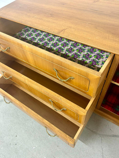 Retro Sideboard Buffet mit Schubladen Holz Vintage Kommode
