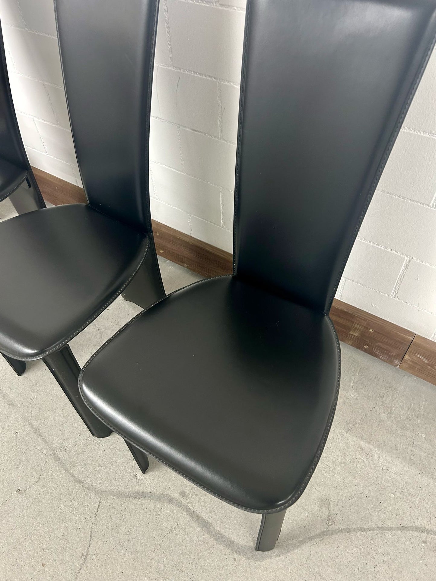 4 Design Stühle Leder Frag Psyra Handgefertigt Italien
