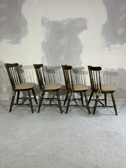 4er Set Stühle "Nesto" Vintage Skandi-Stil Mid Century Holz