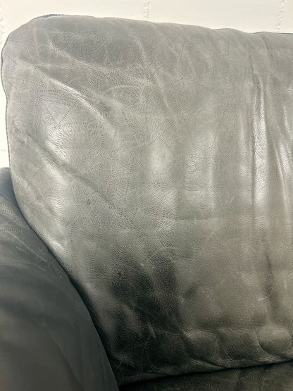 Leolux Leder Sofa Schwarz/GrauVintage Retro 80er Jahre