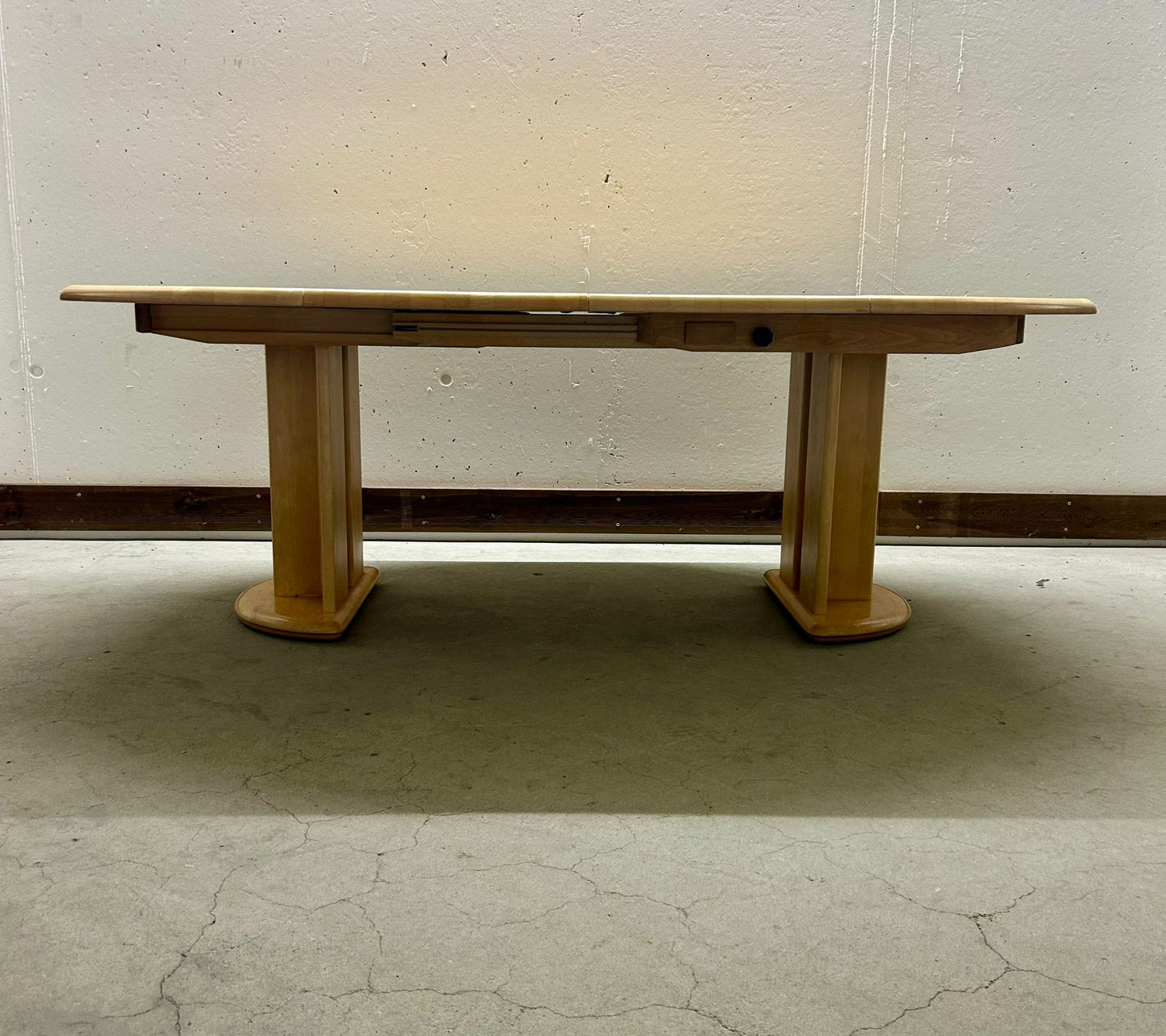 6 Eckiger Esstisch Erle mit 2 Einlegeplatten stabil Tisch