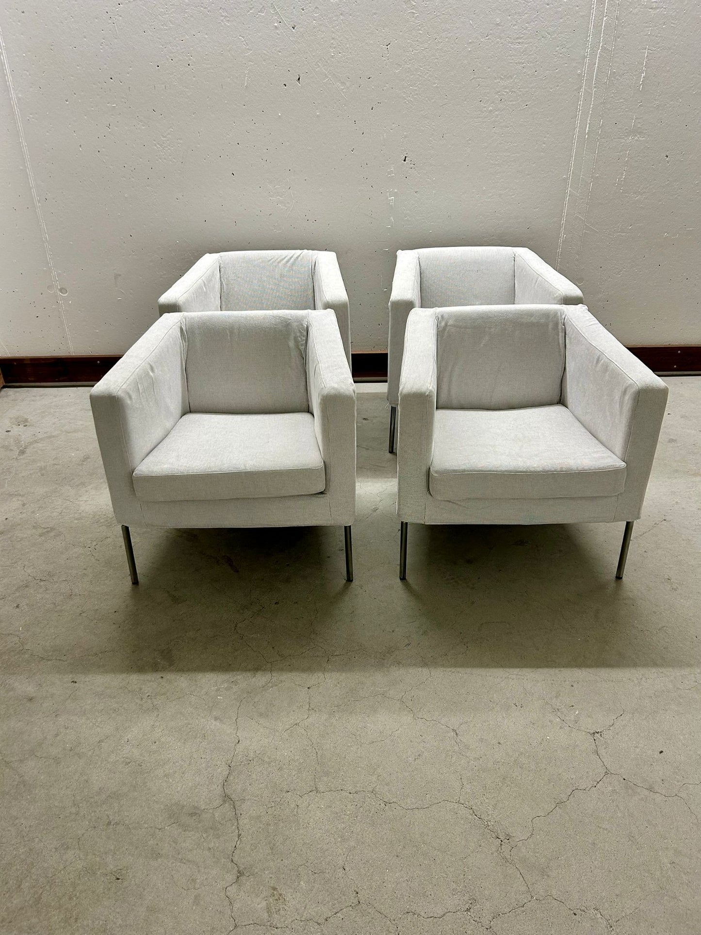 Moderne Ikea Klappsta Stoffsessel, weiss, guter Zustand