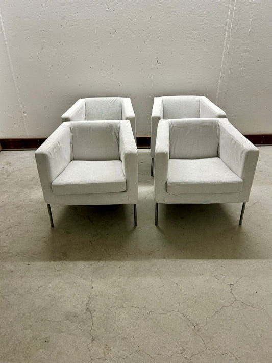 Moderne Ikea Klappsta Stoffsessel, weiss, guter Zustand