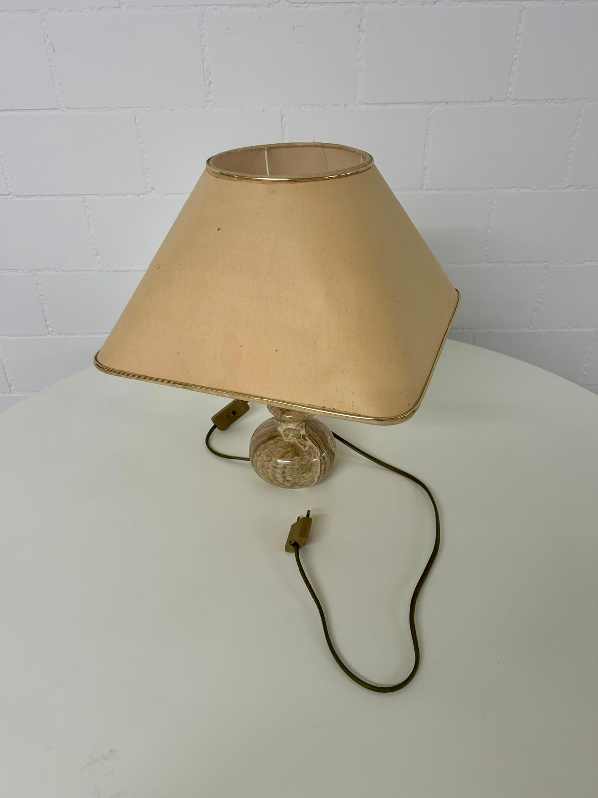 Vintage Marmor Lampe Tischlampe Nachttischlampe Marmorfuss