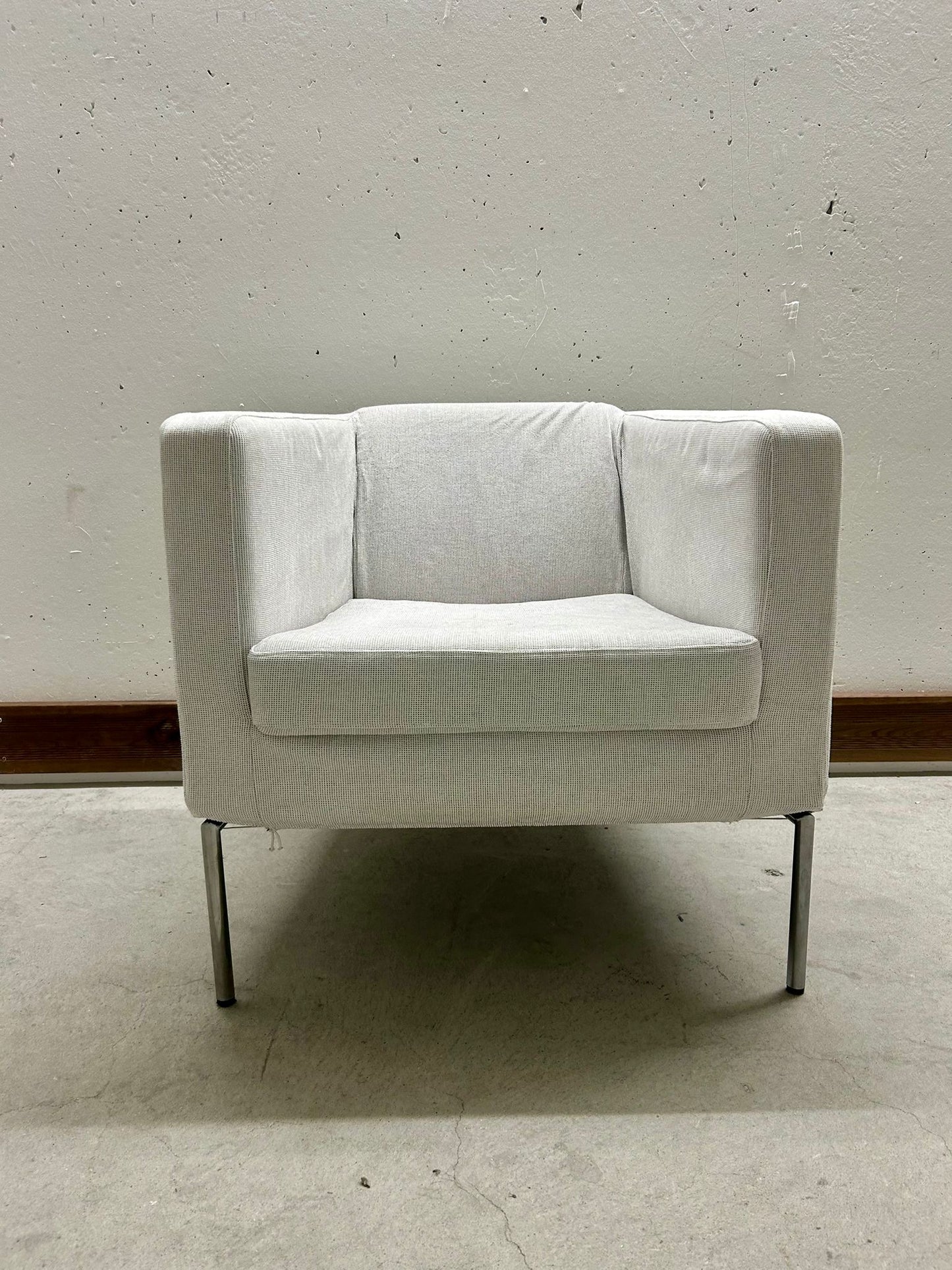 Moderne Ikea Klappsta Stoffsessel, weiss, guter Zustand