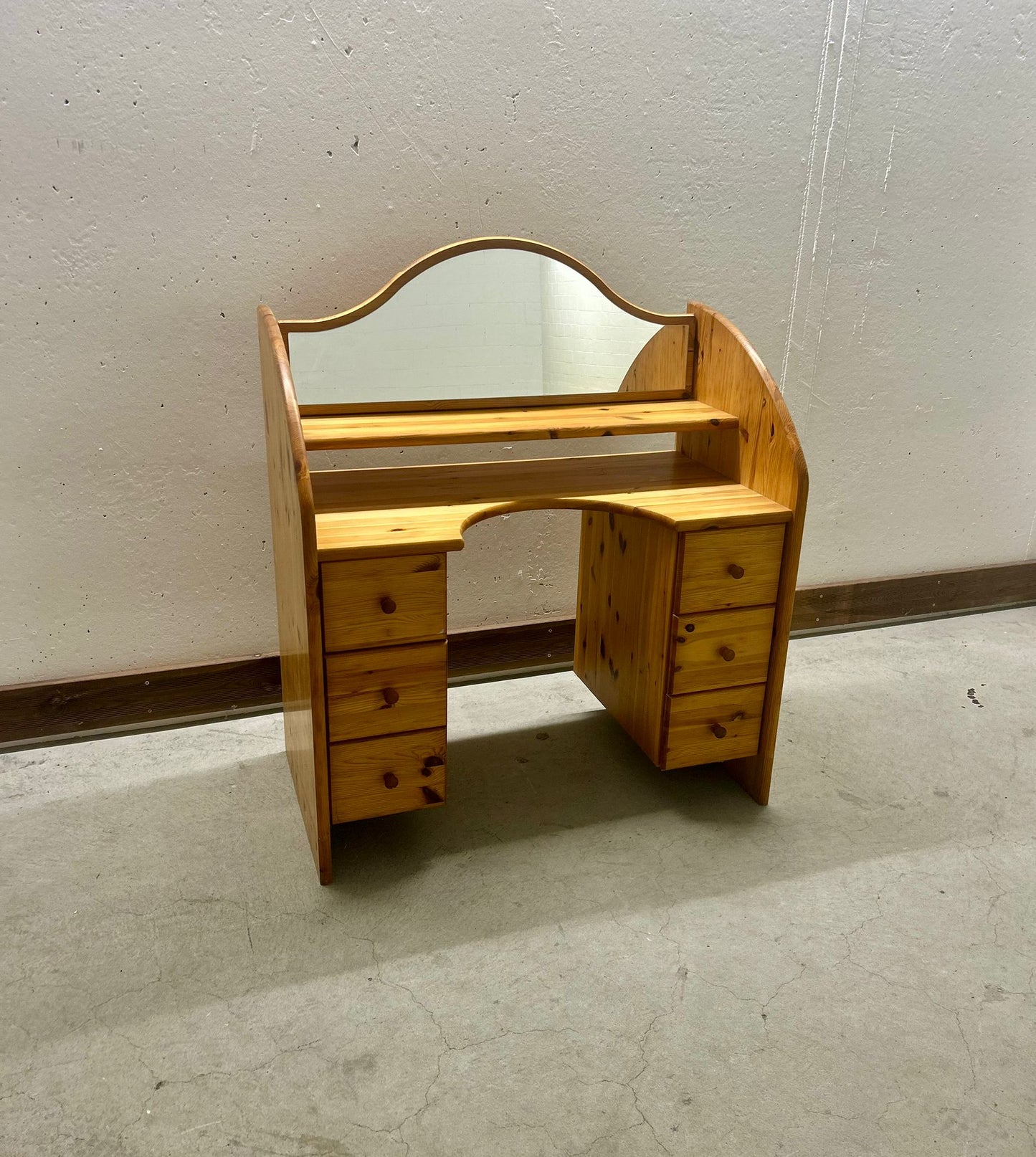 Retro Schminktisch Frisiertisch Schreibtisch Kommode Kiefer