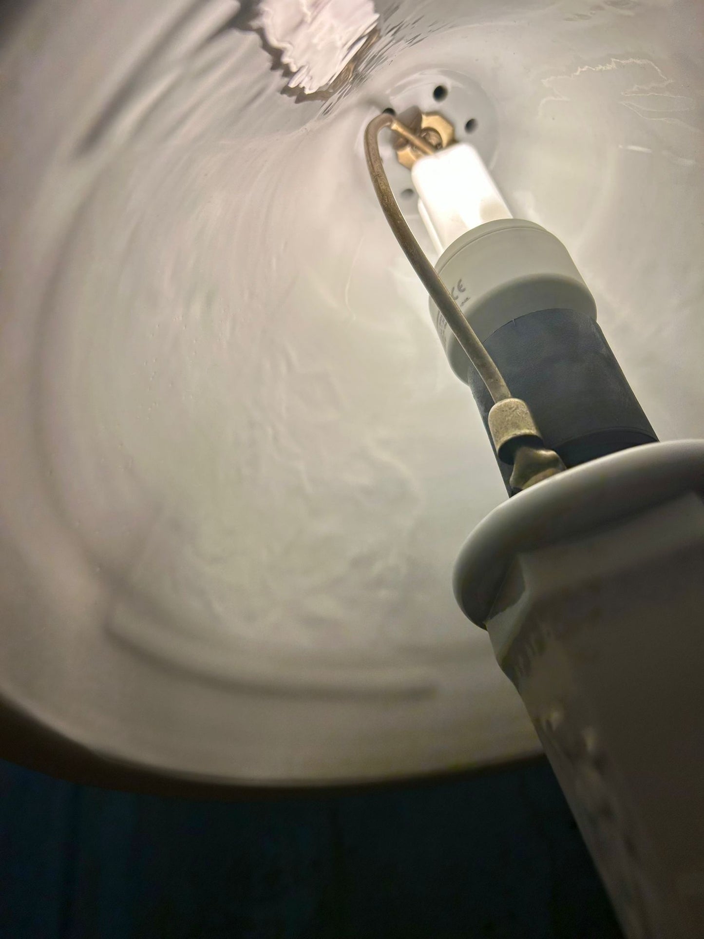 Seltene Litophanie Tischlampe aus Porzellan Keramik