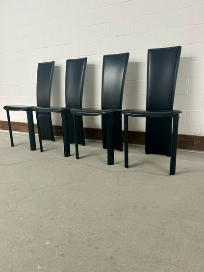 4 Design Stühle Leder Frag Psyra Handgefertigt Italien