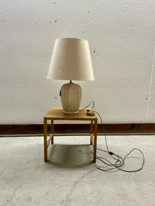 Seltene Tisch Lampe Travertin Vintage 60er, Made in Italy