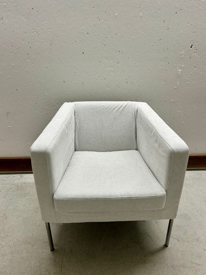 Moderne Ikea Klappsta Stoffsessel, weiss, guter Zustand