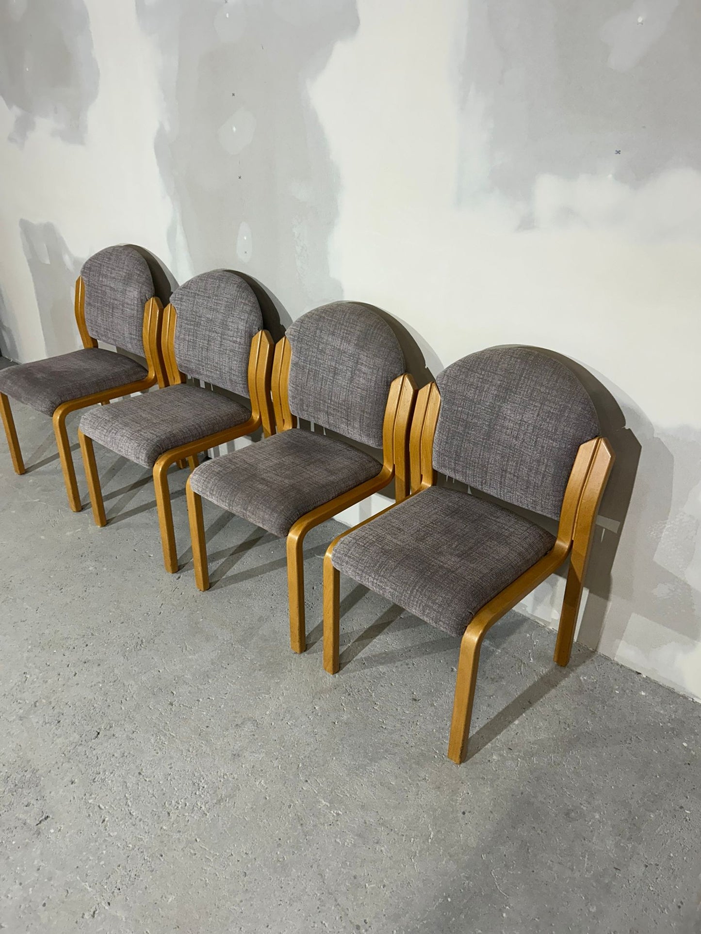 4er Set Polsterstühle Esszimmerstühle Büro Vintage Sessel
