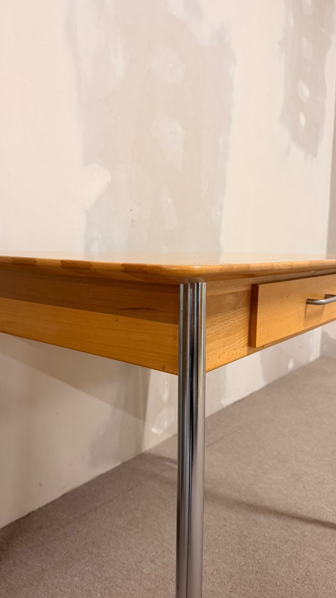 Vintage Küchentisch Esstisch Schreibtisch mit Würfelparkett