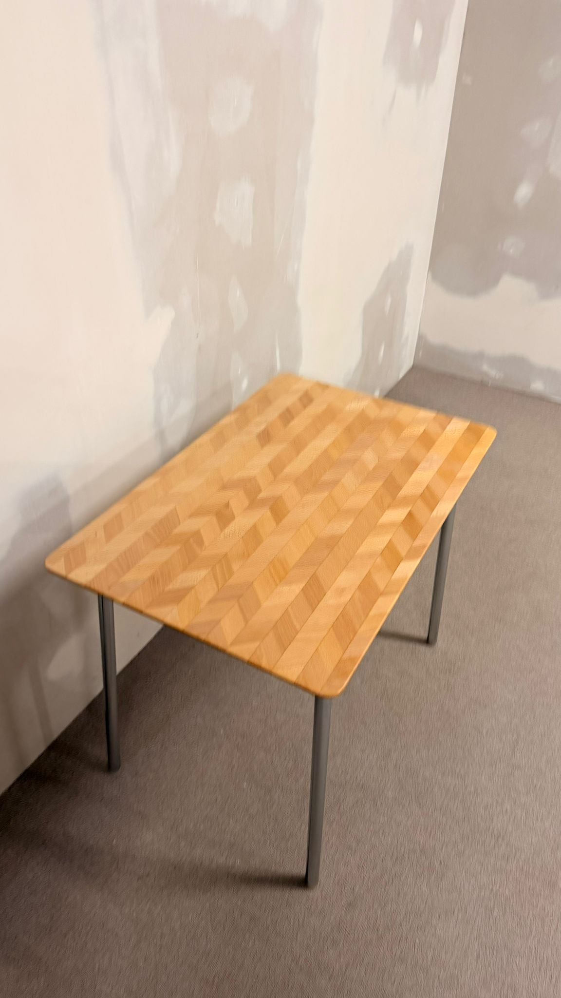 Vintage Küchentisch Esstisch Schreibtisch mit Würfelparkett