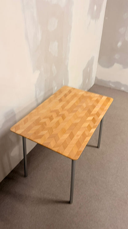 Vintage Küchentisch Esstisch Schreibtisch mit Würfelparkett