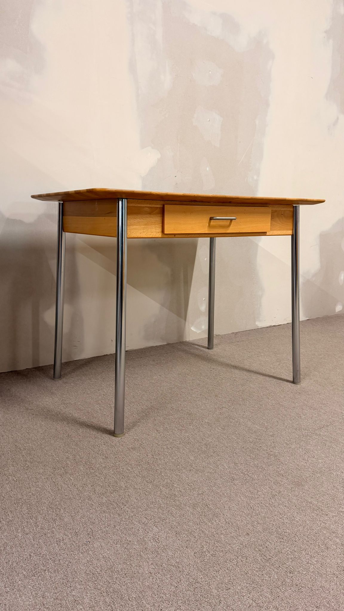 Vintage Küchentisch Esstisch Schreibtisch mit Würfelparkett