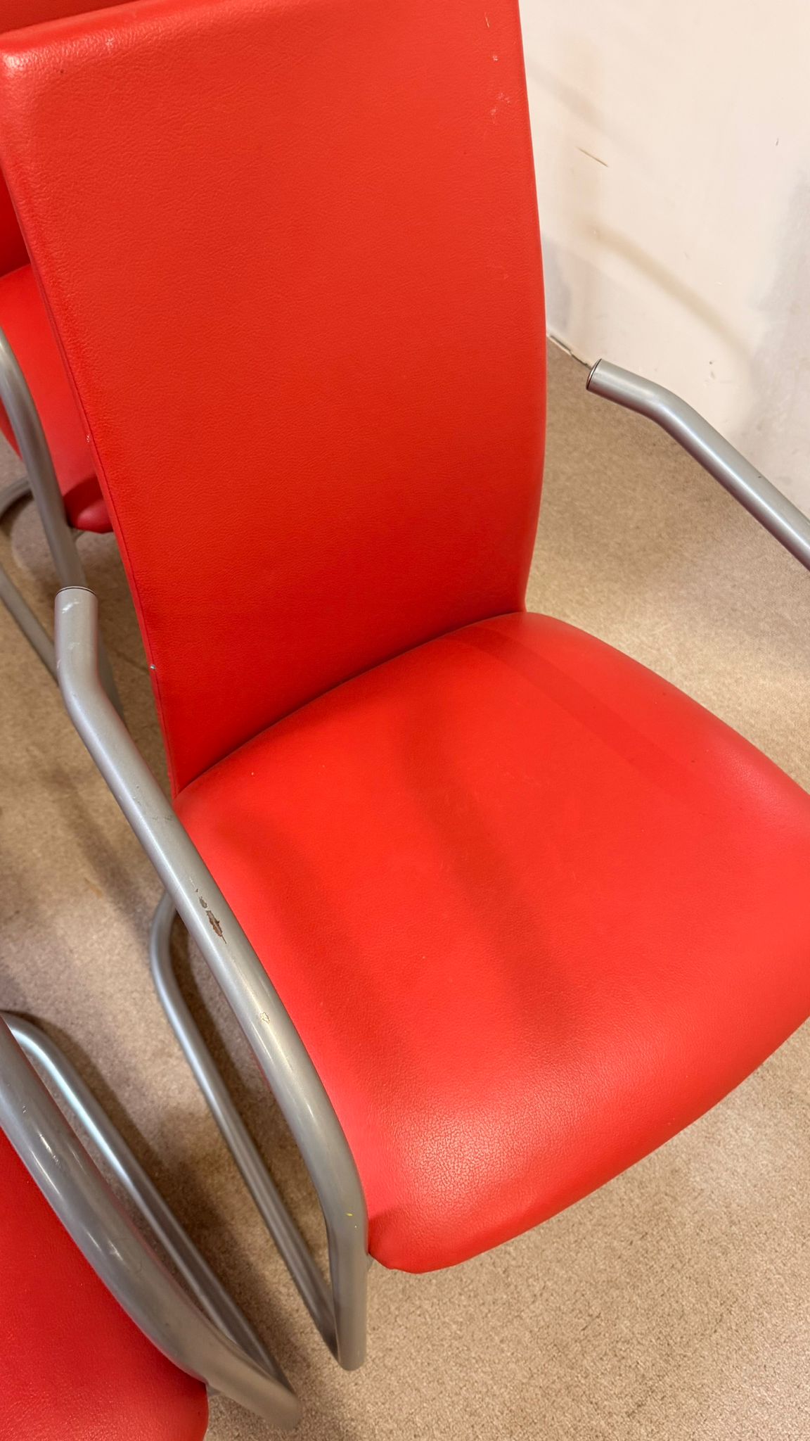 6er Set Effezeta Italia Design Freischwinger Stühle
