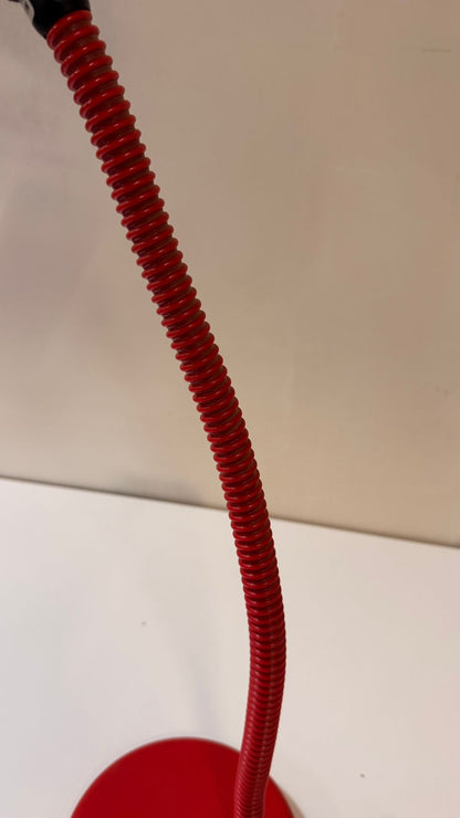 Rote italienische Space Age Tischlampe mit Schwanenhals 70`s