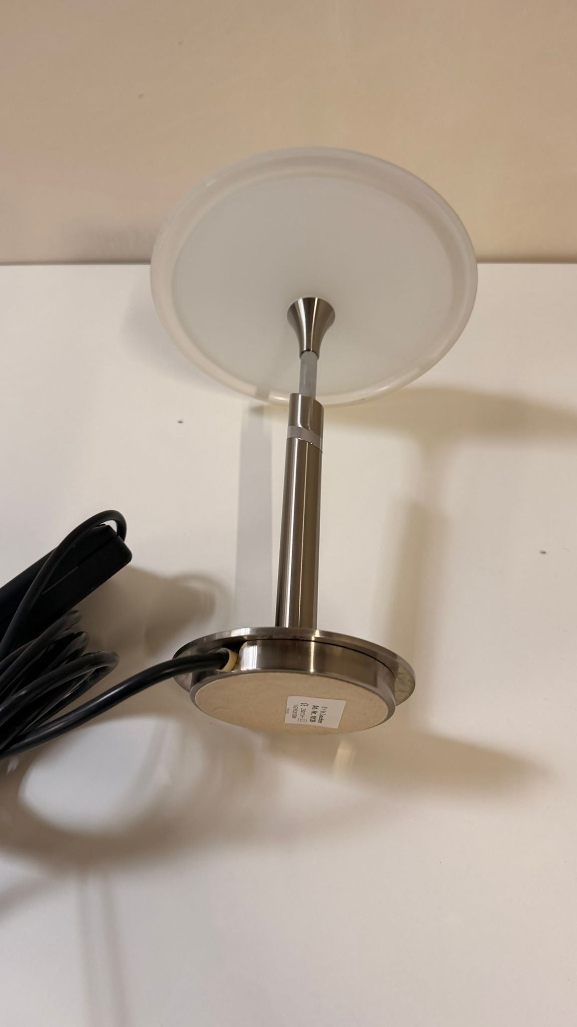B + M Tischlampe Chrom matt/poliert Pilzlampe 90er Jahren