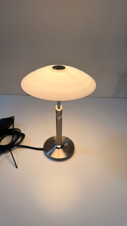 B + M Tischlampe Chrom matt/poliert Pilzlampe 90er Jahren