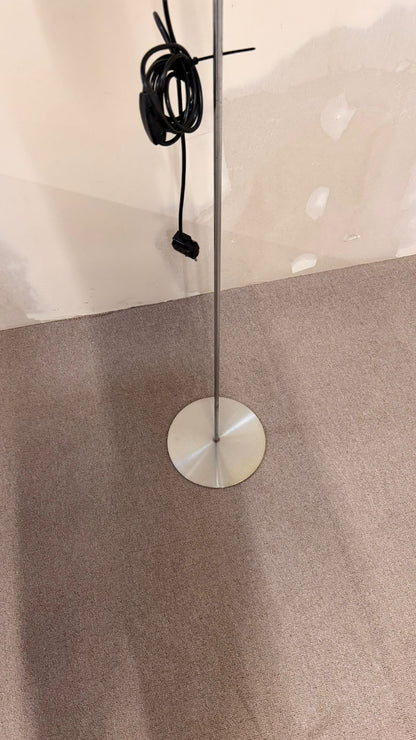 70er Vintage Aluminium Stehlampe, minimalistische Spotlampe