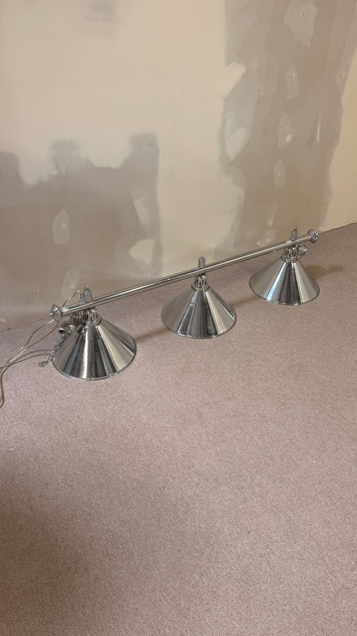 Hängelampe/ Billardlampe 3-flammig Chrom