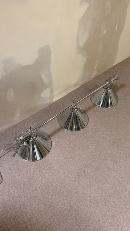 Hängelampe/ Billardlampe 3-flammig Chrom