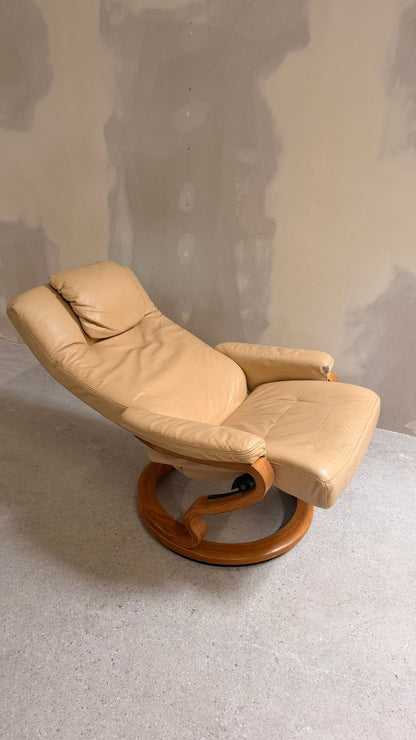 Relaxsessel aus Leder in Beige von Himolla