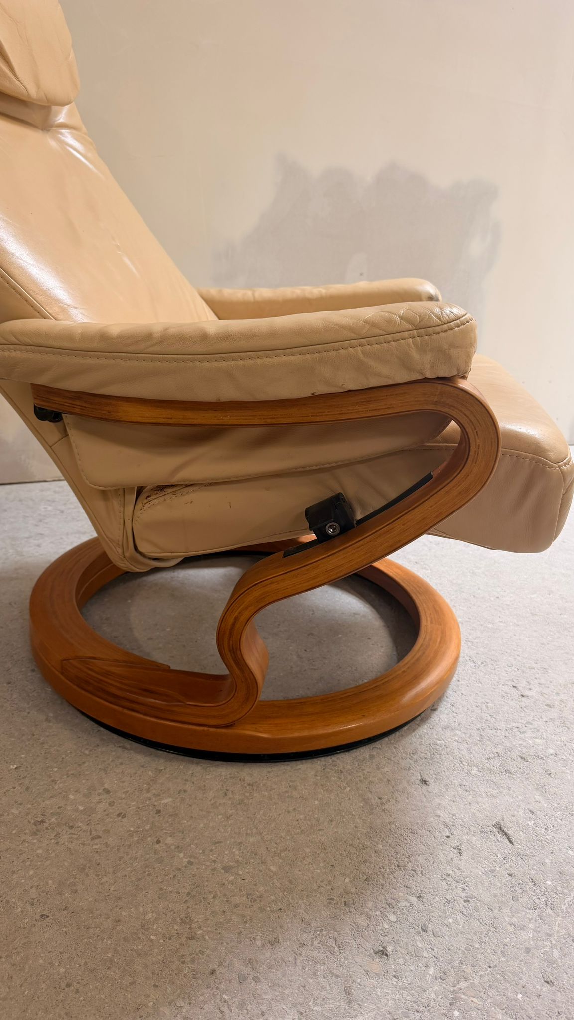 Relaxsessel aus Leder in Beige von Himolla