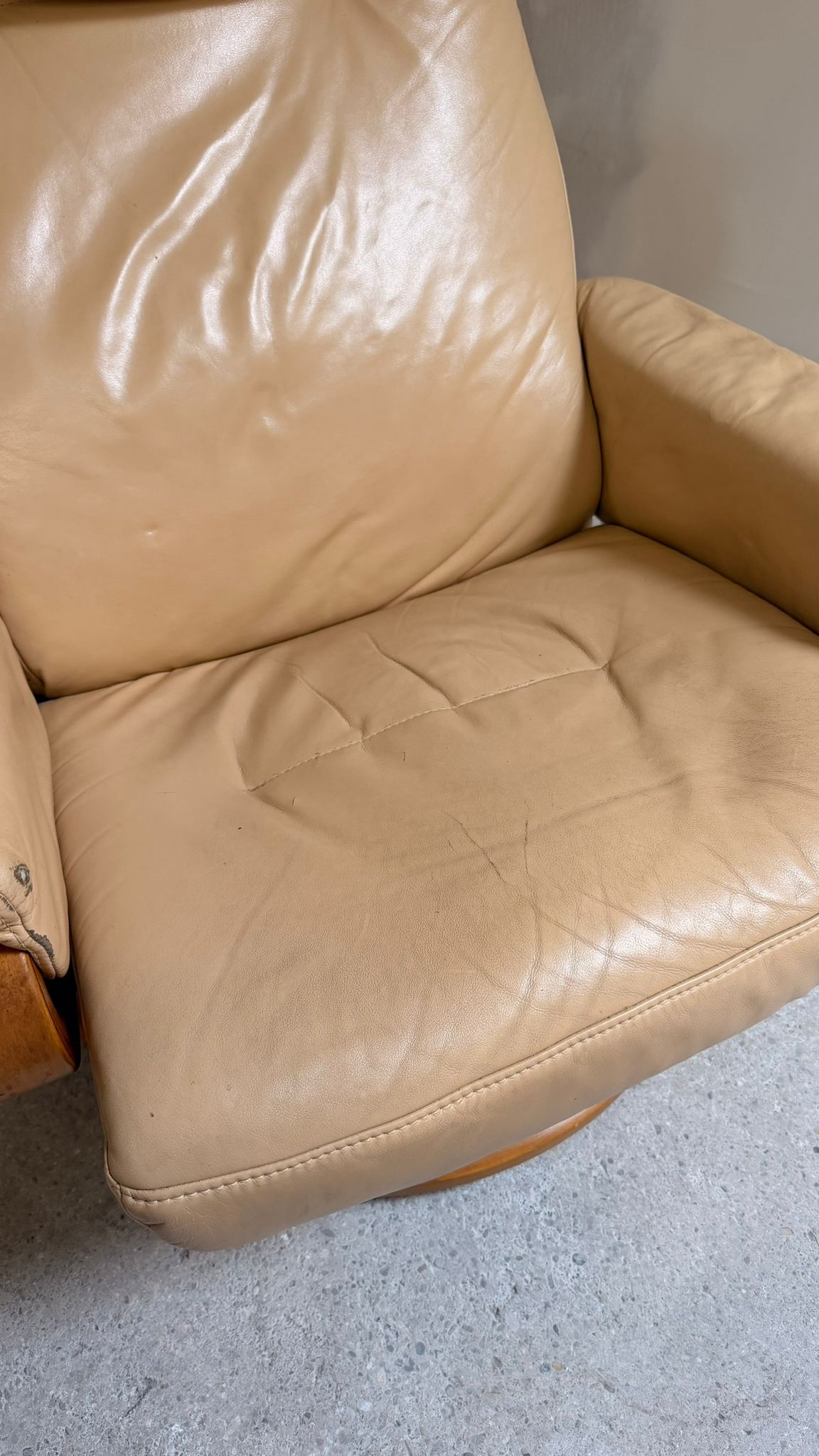 Relaxsessel aus Leder in Beige von Himolla