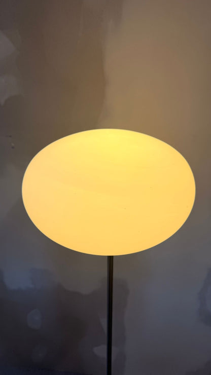 Space Age Design Stehlampe aus Opalglas mit Tulipfuss