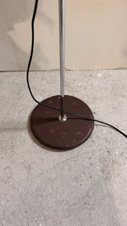 Space Age Stehlampe 2-flammig Augapfel-Spots in Braun Metall