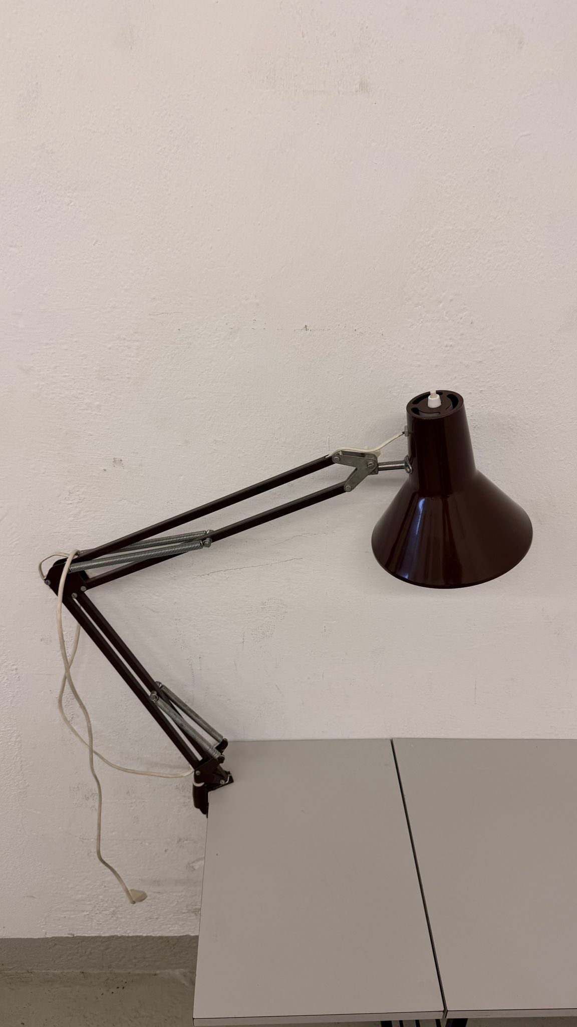 Vintage Arbeitsleuchte/ Architektenlampe mit Gelenkarm 70`s