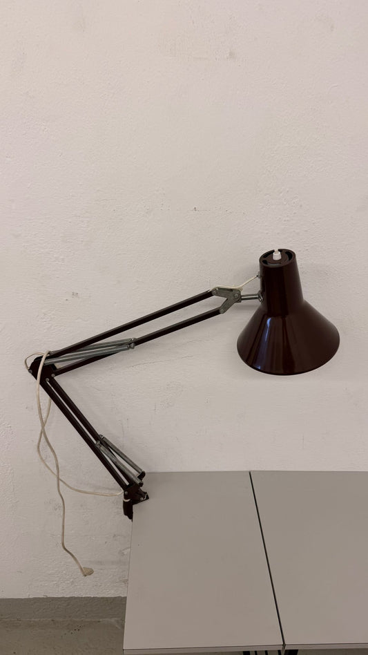 Vintage Arbeitsleuchte/ Architektenlampe mit Gelenkarm 70`s