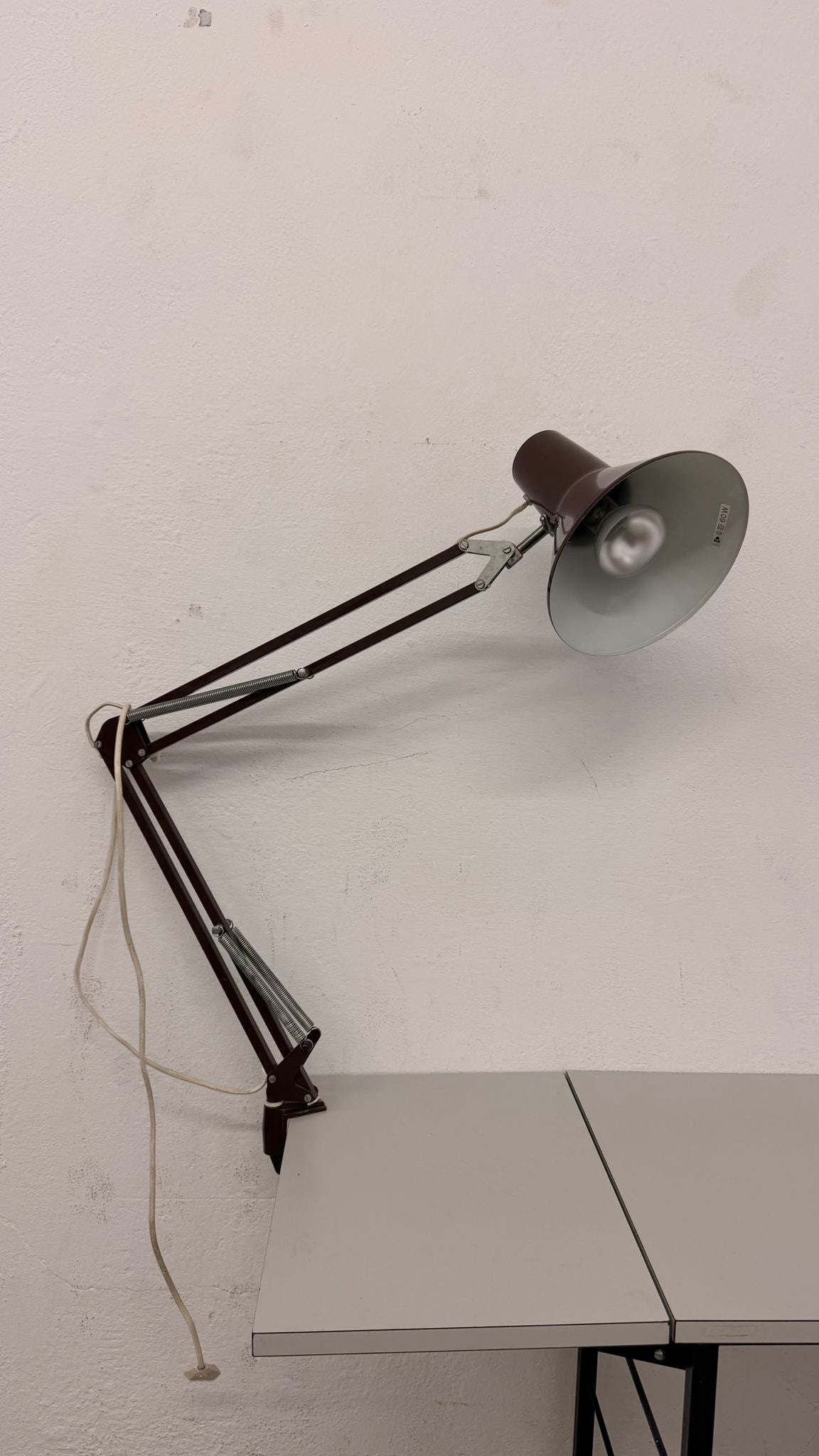 Vintage Arbeitsleuchte/ Architektenlampe mit Gelenkarm 70`s