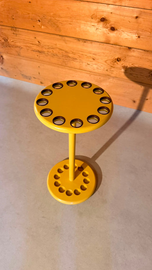 Vintage Design Regenschirmständer Gelb aus den 80er