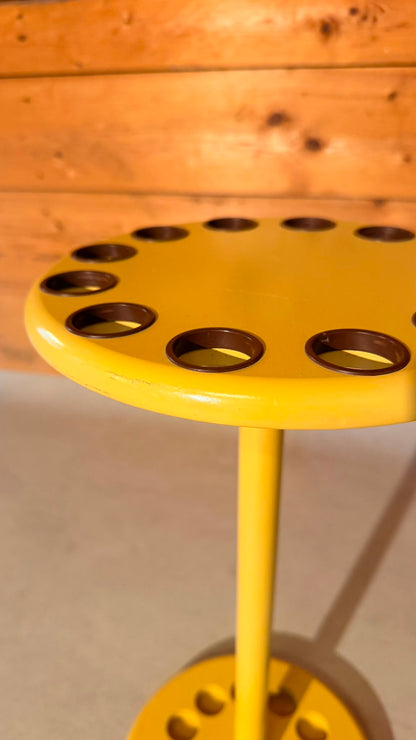 Vintage Design Regenschirmständer Gelb aus den 80er