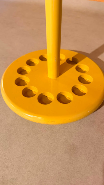 Vintage Design Regenschirmständer Gelb aus den 80er